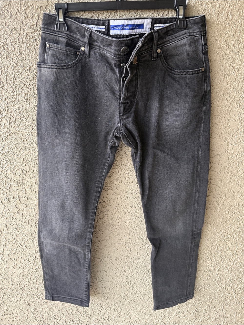 Jacob Cohen Men's Charcoal Nick Slim Straight Jeans